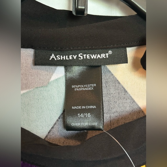 Ashley Stewart - Multicolor Geometric Blouse - Picture 4 of 11